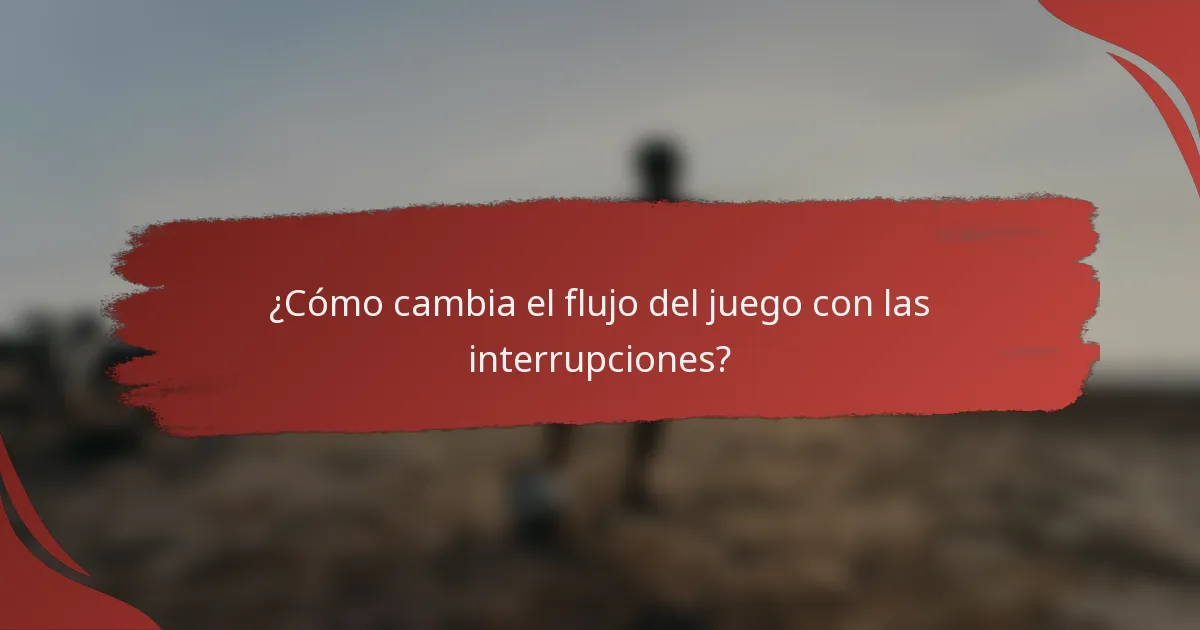 ¿Cómo cambia el flujo del juego con las interrupciones?